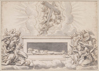 xK II 102.jpg; K II 102; Bewening van het lichaam van Christus; tekening